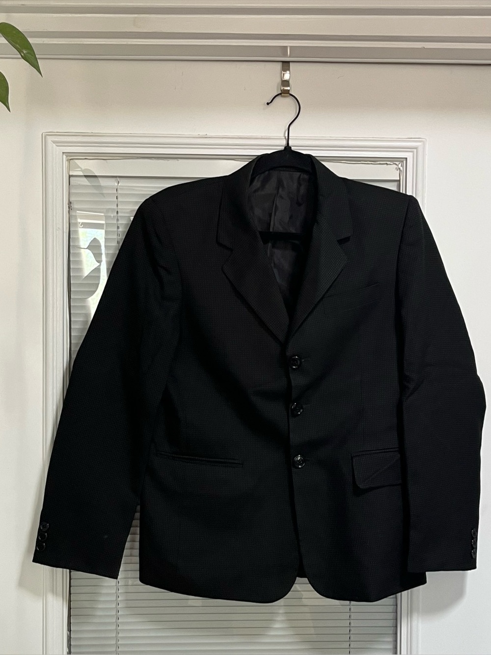 Oscar De La Renta Classic Black Men's Blazer Stylish Workwear Casual Jacket